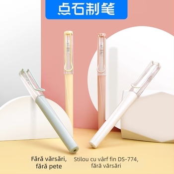 DS-774 stilou cu peniță EF, corp din plastic, cerneală în cartuș, ambalat în cutie