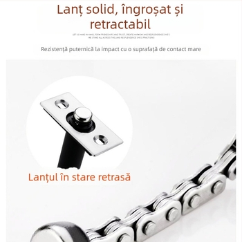 Încuietoare de ușă cu lanț ascuns anti-furt, pentru hoteluri și locuințe, design modern minimalist, aliaj de zinc, placare electrolitică