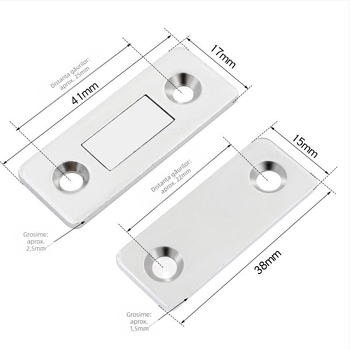 Set de 8 încuietori magnetice ultra-subțiri pentru uși de mobilier: dulap, dormitor, bucătărie și uși glisante WT03