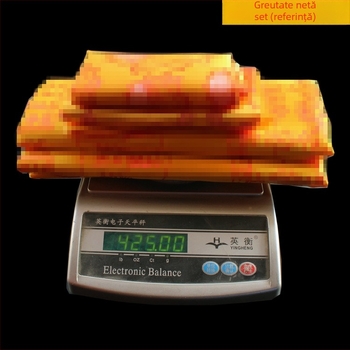 120×200 cm, satin brocard întărit cu broderie Dharani, set de cinci piese