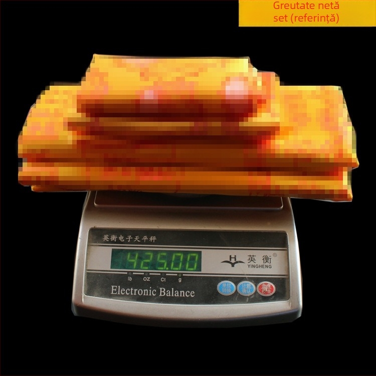 120×200 cm, satin brocard întărit cu broderie Dharani, set de cinci piese
