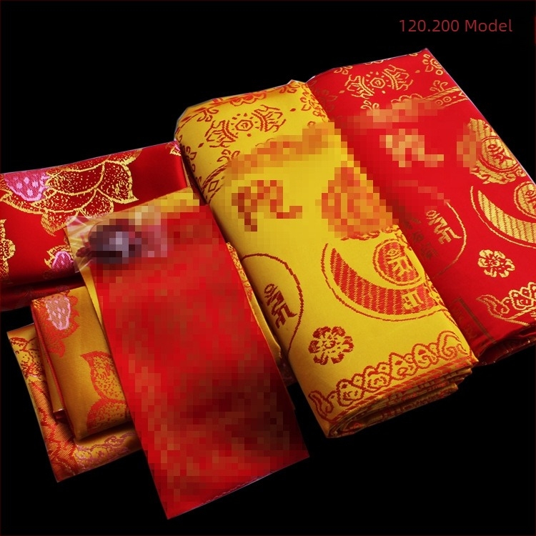 120×200 cm, satin brocard întărit cu broderie Dharani, set de cinci piese