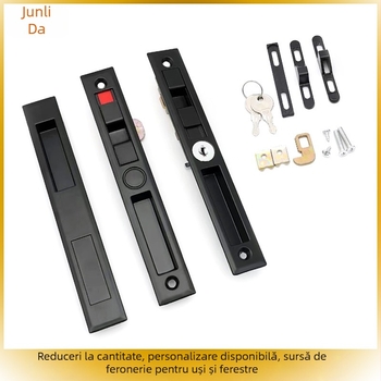 Încuietoare cu cârlig din aliaj de aluminiu pentru uși și ferestre, pentru uși glisante din sticlă, tip 90.