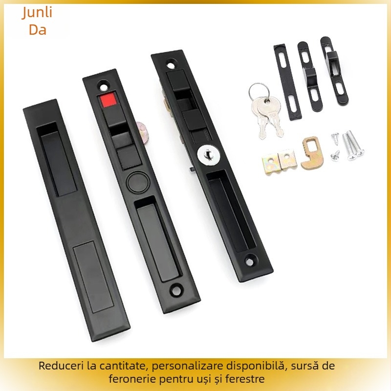 Încuietoare cu cârlig din aliaj de aluminiu pentru uși și ferestre, pentru uși glisante din sticlă, tip 90.