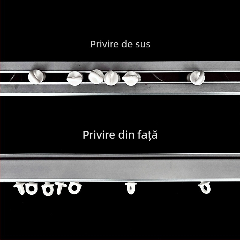 Șină de perdeu cu mărgele în formă de șarpe – rulment silențios pentru perdele, accesorii de decor interior