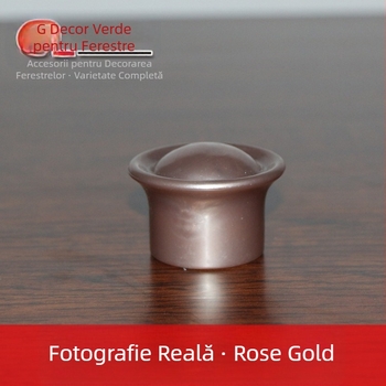 Cap decorativ pentru tijă romană de perdea, dop mic, suport cu șase petale, rășină