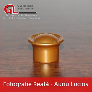 Cap decorativ pentru tijă romană de perdea, dop mic, suport cu șase petale, rășină