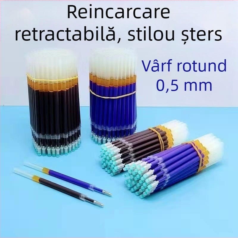 Reîncărcare 0,5 mm, albastru cristal, vârf cu bilă, pentru pixuri cu ștergere termică