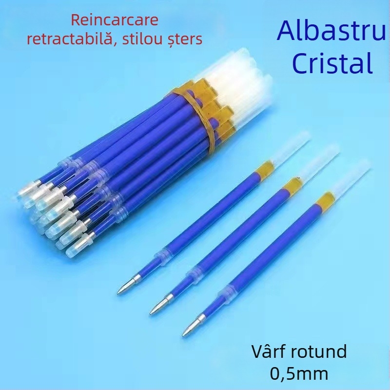Reîncărcare 0,5 mm, albastru cristal, vârf cu bilă, pentru pixuri cu ștergere termică