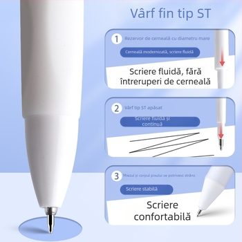 Pix corector negru, 0,5 mm, cu vârf ST – pentru elevi și profesori