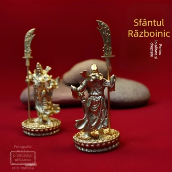 Statuie Guan Gong din aliaj, Zeul Bogăției, ornament de cult
