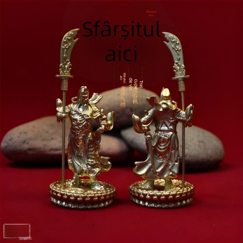 Statuie Guan Gong din aliaj, Zeul Bogăției, ornament de cult