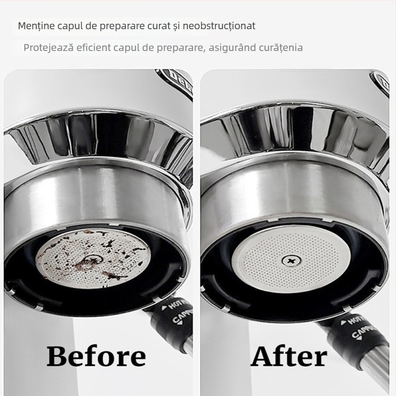 Set de 2 filtre metalice pentru moka pot, dimensiuni 56/59/61/65/68 mm, pentru cafea turnată manual, cu filtru de hârtie