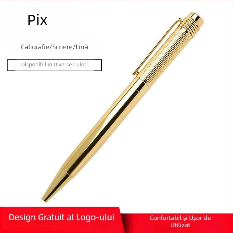 Pix metal gravat, creativ, pentru afaceri, cadou de birou și semnături; imprimare logo disponibil