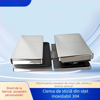Cleme pentru balamale din oțel inoxidabil pentru sticlă, baie, cabina de duș și vitrină de vin; accesorii hardware rezistente la uzură și rugină