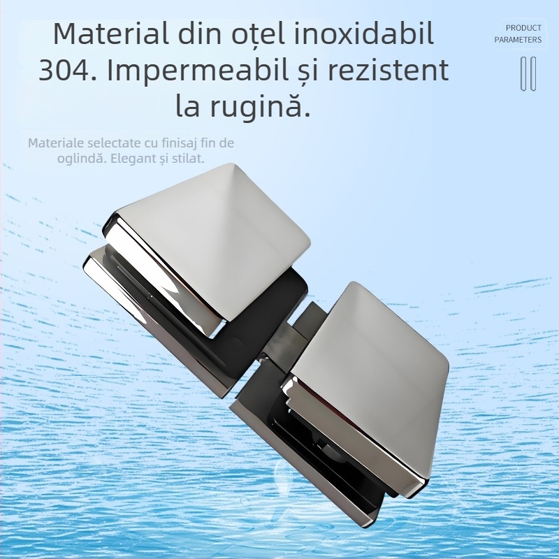 Cleme pentru balamale din oțel inoxidabil pentru sticlă, baie, cabina de duș și vitrină de vin; accesorii hardware rezistente la uzură și rugină