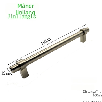 Mâner modern simplu pentru ușa dulapului și pentru sertar — metal solid, distanță între găuri 160 mm, lățime 29 mm