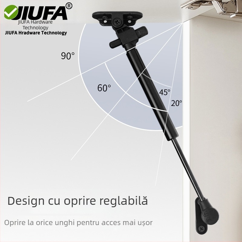 Bară de susținere pentru ușă de dulap cu cadru din aluminiu, cilindru hidraulic și ascensor cu aer pentru uși din lemn, cadru îngust, design minimalist