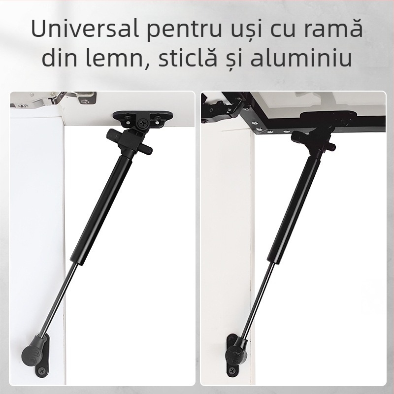 Bară de susținere pentru ușă de dulap cu cadru din aluminiu, cilindru hidraulic și ascensor cu aer pentru uși din lemn, cadru îngust, design minimalist