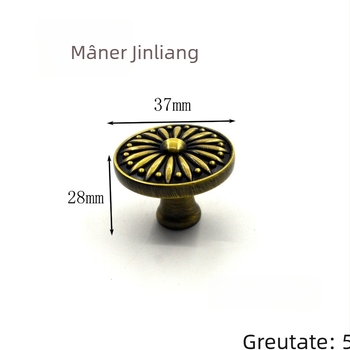 Maner pentru dulap din aliaj de zinc, design modern minimalist, finisaj bronze antic, mâner metalic pentru ușă de dulap cu o singură gaură