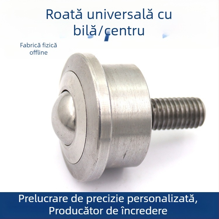 Role Bull's Eye pentru conveior, cu lagăr, cu bilă pivotantă, din oțel inoxidabil, oțel carbon și nailon, pentru mobilier și rafturi industriale, model personalizabil