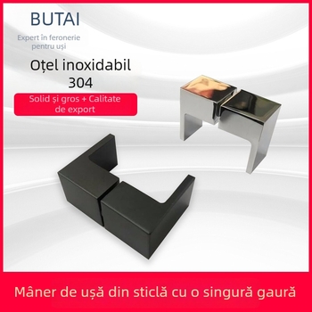 Otai OT-LS-001 mâner ușă de sticlă pentru baie, din oțel inoxidabil 304, negru mat