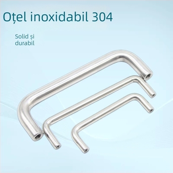 Mâner din oțel inoxidabil, în formă U, pentru uși, dulapuri și sertare, sudură industrială 304