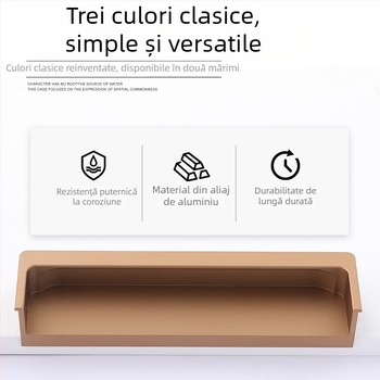 Mâner ascuns din aliaj de aluminiu pentru garderobe