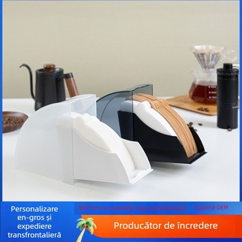 Suport acrilic pentru hârtie de filtru V60 pentru cafea cu capac