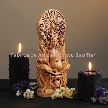 Statuie a zeiței Gaia, cu motiv de vrăjitoare pentru altar, Mama Pământului, statuetă decorativă