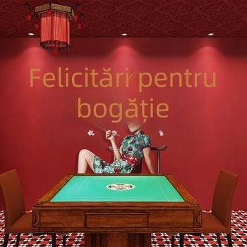 Tapet pentru sala de mahjong – stil național modern pentru camere de jocuri și săli de biliard, mural tematic creativ pentru cafenele cu ceai cu lapte