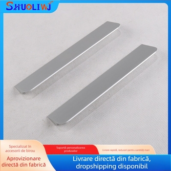 Shuoli ușă de dulap bucătărie cu mâner încastrat, din aliaj de aluminiu Space, negru mat