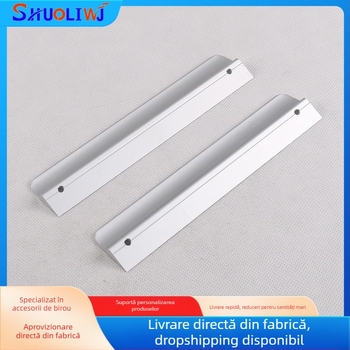 Shuoli ușă de dulap bucătărie cu mâner încastrat, din aliaj de aluminiu Space, negru mat