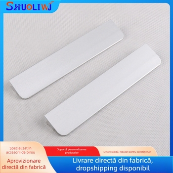 Shuoli ușă de dulap bucătărie cu mâner încastrat, din aliaj de aluminiu Space, negru mat