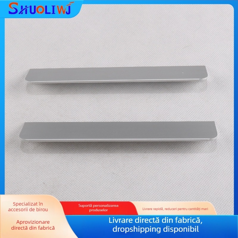 Shuoli ușă de dulap bucătărie cu mâner încastrat, din aliaj de aluminiu Space, negru mat