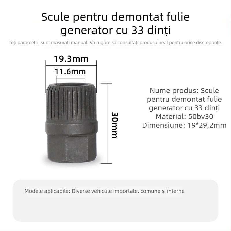 Unealtă specială de demontare pentru roata cu dinți a generatorului auto, 33 de dinți