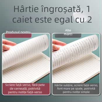 Caiet 16K, model nou 2025, stil minimalist literar, format A4 mare, gros și robust