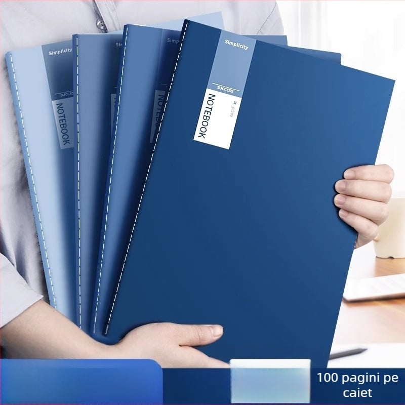 Caiet 16K, model nou 2025, stil minimalist literar, format A4 mare, gros și robust