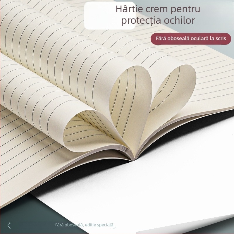 Caiet 16K, model nou 2025, stil minimalist literar, format A4 mare, gros și robust