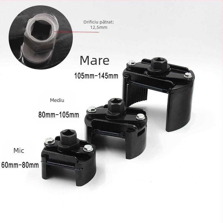 Cheie reglabilă pentru filtru de ulei, stil german, în formă de U, cu două gheare, reversibilă