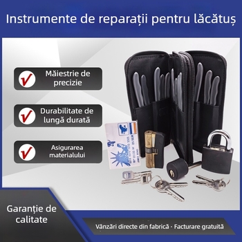 Set profesional de unelte pentru lăcătuși: deschiderea, demontarea și repararea lacătelor, 15/17/24 piese