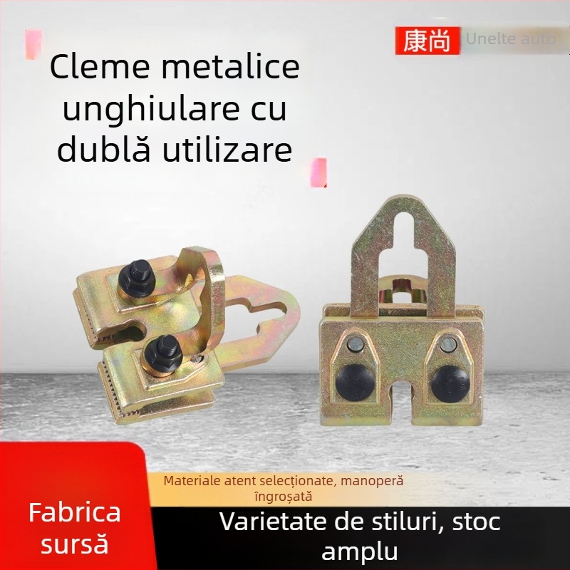 Clema pentru tablă cu unghi drept, dublu scop, instrument de aliniere a șasiului și instrument de reparații, multifuncțional