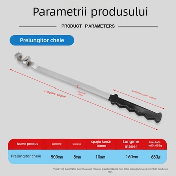 Bară de extindere pentru întreținerea pneurilor, de clasă industrială, cu tijă de întărire și extensie pentru cheie