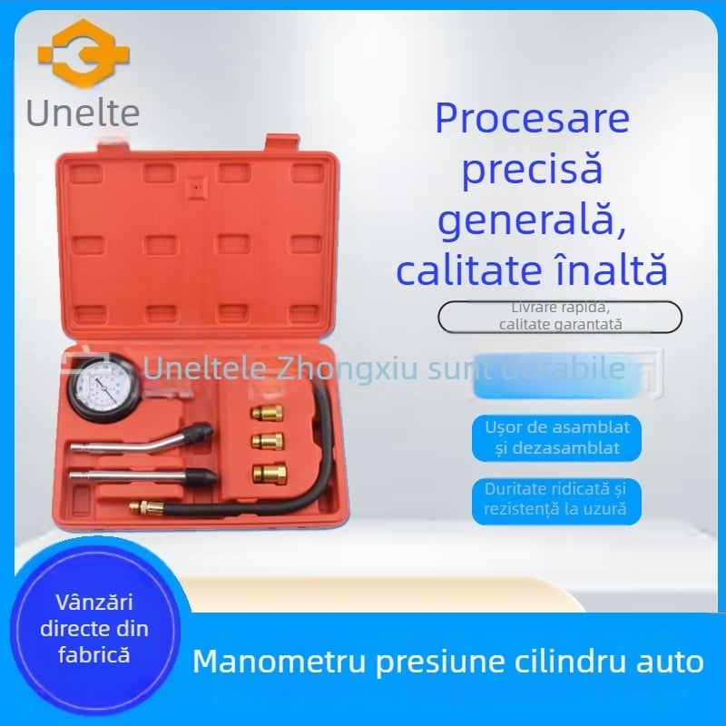 Manometru pentru cilindru și pentru injecția de combustibil, unealtă pentru motor, întreținere auto, interval 0-300 psi