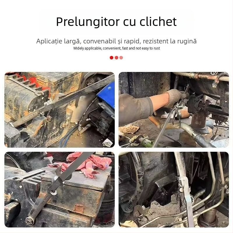 Tijă de extindere pentru cheie dinamometrică, cu dublă funcție