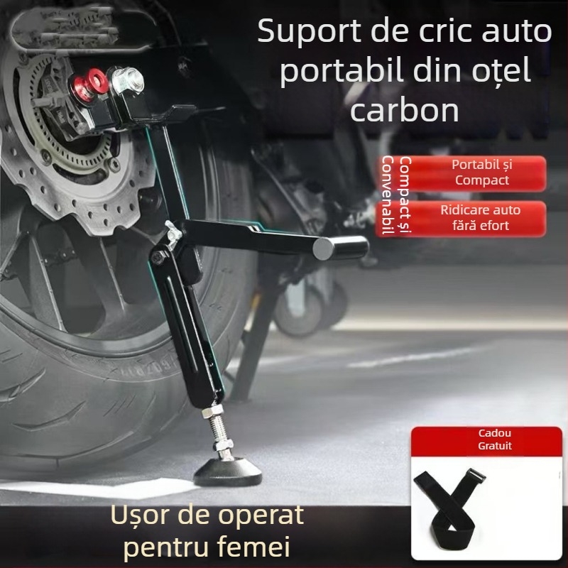Stand portabil pentru motocicletă, suport de parcare pliabil, cadru de susținere pentru basculă, unealtă de întreținere și reparații, unealtă de curățare a lanțului cu braț unic basculant