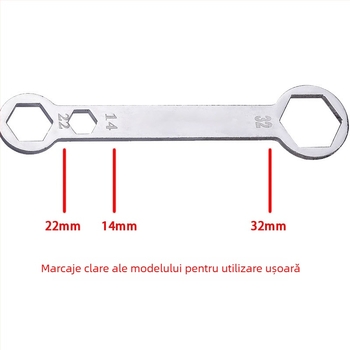 Cheie pentru ax motociclu pentru demontarea axelor față și spate, 32mm/22mm/14mm