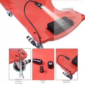 Placă de întreținere auto din HDPE, 36–40 inch, versiune îngroșată pentru reparații la șasiu