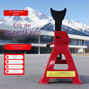 Cric hidraulic de 3 tone cu placă de bază și suport de siguranță, tip foarfă vertical, unealtă cu utilizare dublă pentru service auto, schimbarea pneurilor și intervenții de salvare