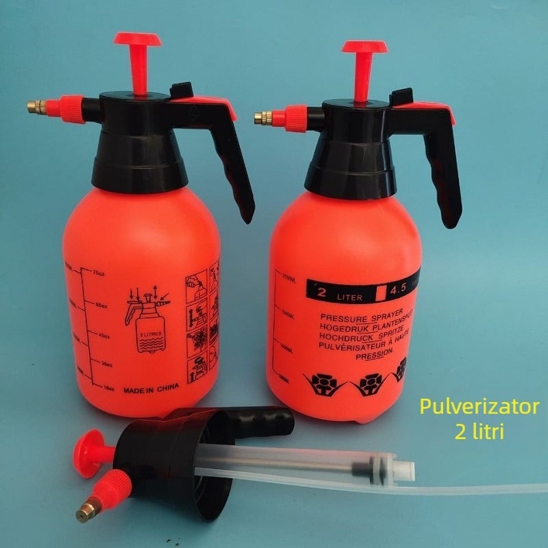Stropitor manual de 2 litri pentru grădină, recipient de pulverizare din plastic